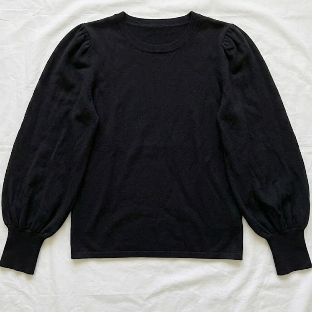 NWT Vince Camuto Navy Balloon Sleeve Crewneck Sweater XXL - Picture 5 of 13